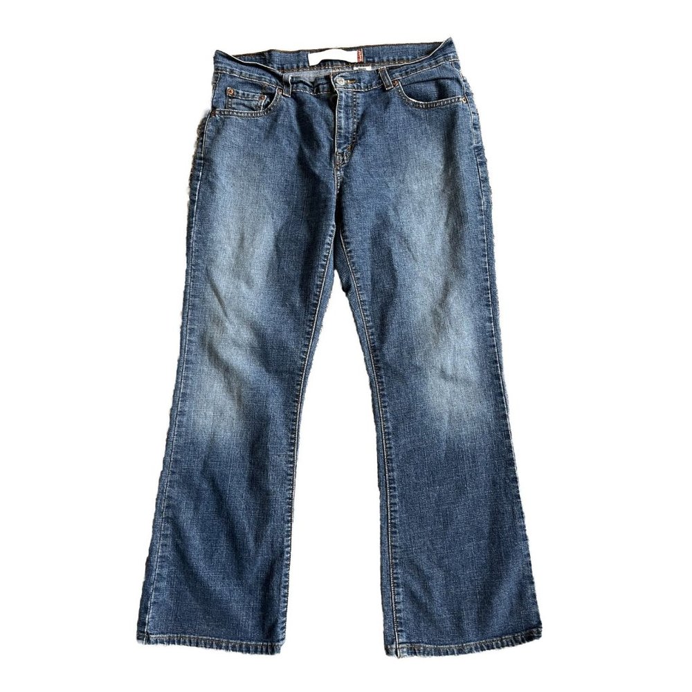 LEVI'S 515 NOUVEAU Women's STRETCH DENIM‎ 5-Pocket MID-RISE Boot-Cut JEANS 12/M